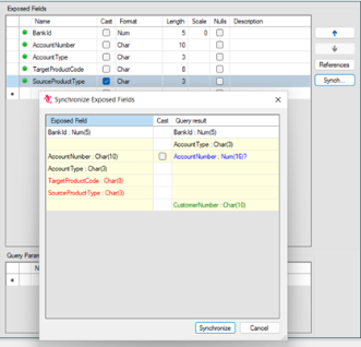 Synchronize Fields Dialog 2