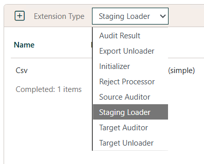 Data Loader Dropdown