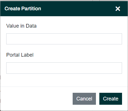 Create Partition dialog