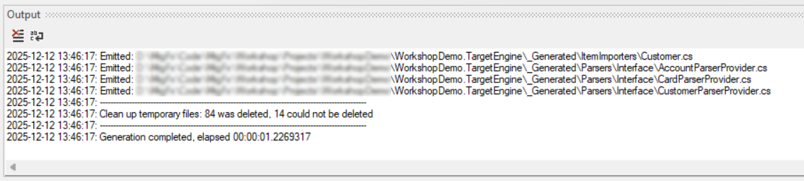 Studio Output Window