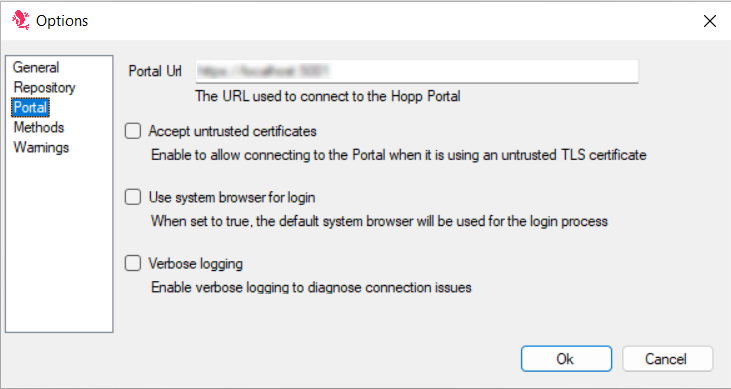 Studio Portal Options