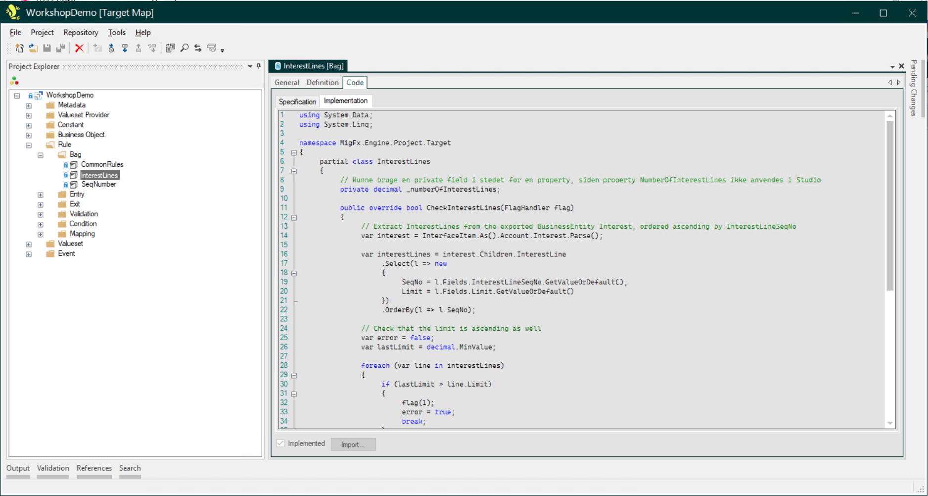 Bag Code Implementation