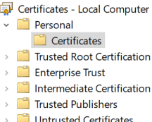 Master server Certificates