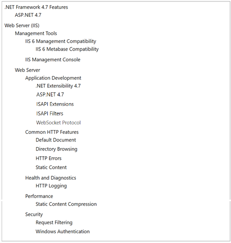 Master server IIS config