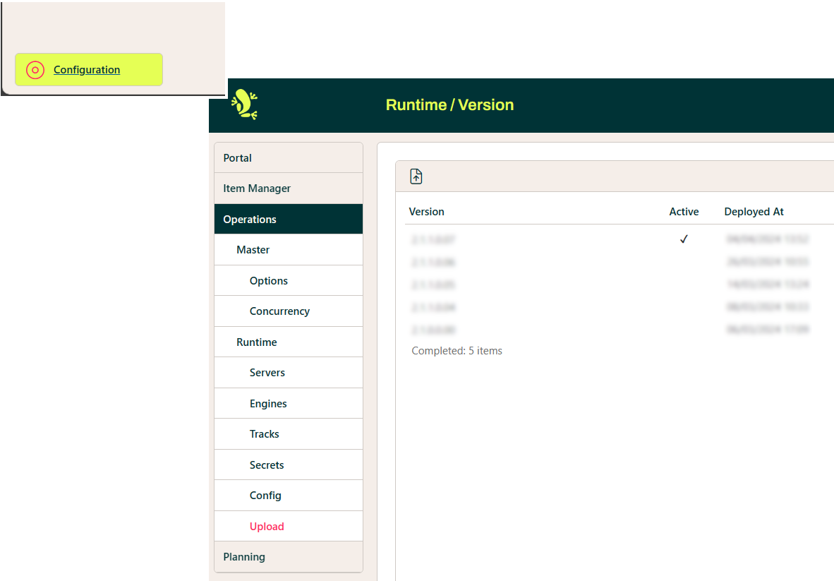 Master server Upload Runtime