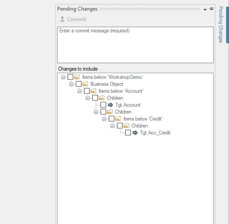 Pending Changes Screenshot